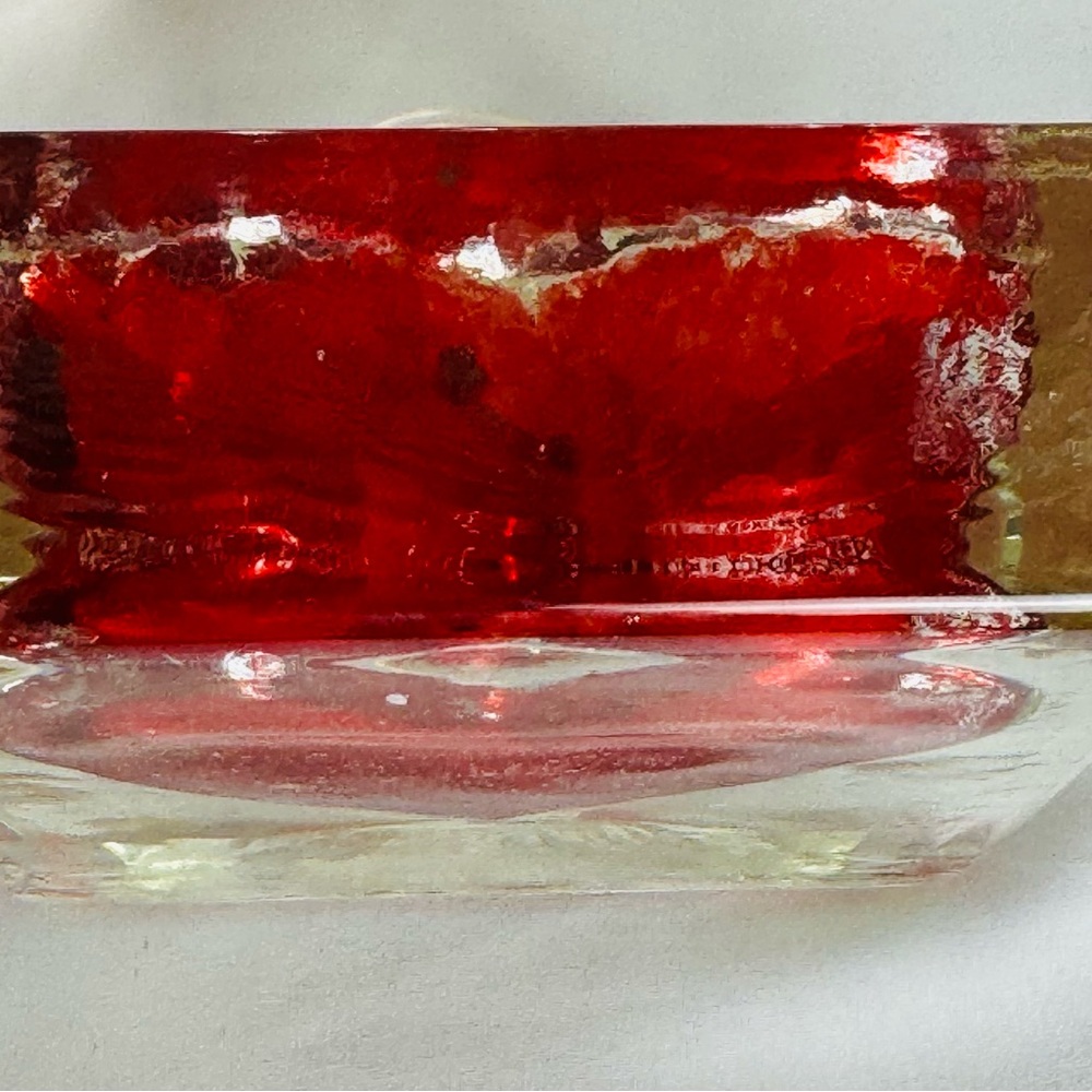 Blown Glass Red Heart Tea Light Candle Holder Block Decor - last chance! - Picture 8 of 12